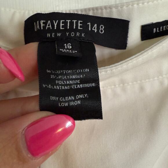 Lafayette 148 Bleecker Pants Jodhpur Cloth Cropped Ankle Pant White Size 16 - Picture 6 of 6